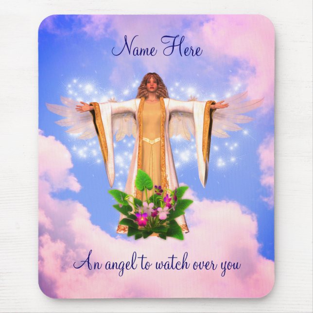 Guardian Angel Inspirational Personalized Mousepad (Vorne)