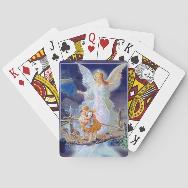 Guardian Angel, Kinder und Brücke Spielkarten (Rückseite)