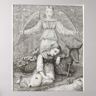 Guardian Angel - Kinder und Hausmärchen - c1819 Poster