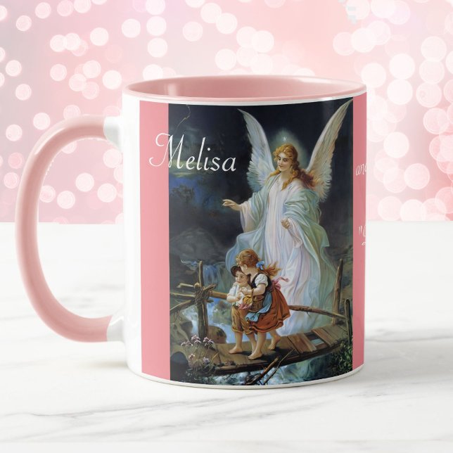 Guardian Angel mit Name Geschenk Kaffee Tee Cup Ta Tasse (Von Creator hochgeladen)