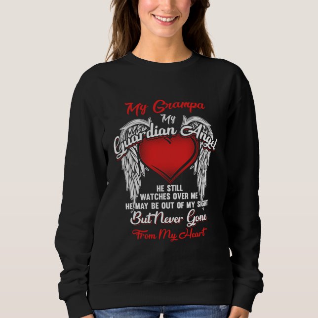 Guardian Angel My Grampa Christmas He Watches Over Sweatshirt (Vorderseite)