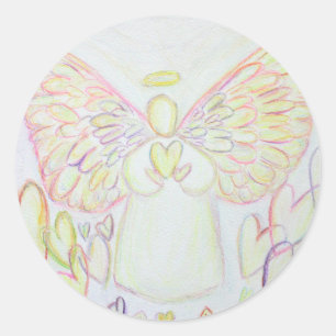 Guardian Angel of Hearts Art Stickers personnalisé