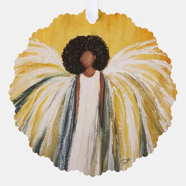 Guardian Angel Paper Ornament Card (Vorderseite)