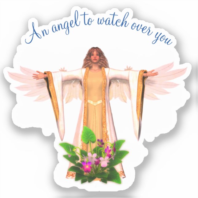 Guardian Angel Personalisiert Inspirational Aufkleber (Vorderseite)
