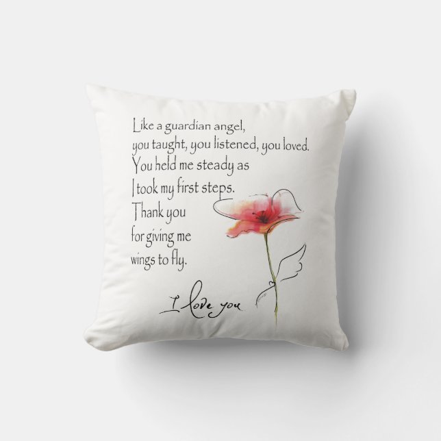 GUARDIAN ANGEL PILLOW FÜR MUTTER ETC. KISSEN (Vorderseite)