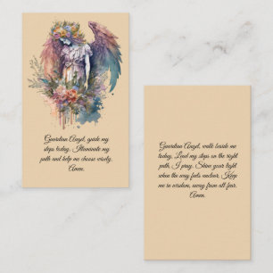 Guardian Angel Prayer Card Visitenkarte