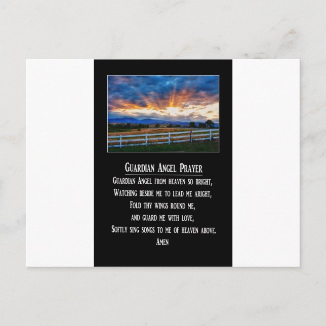 Guardian Angel Prayer Postkarte (Vorderseite)