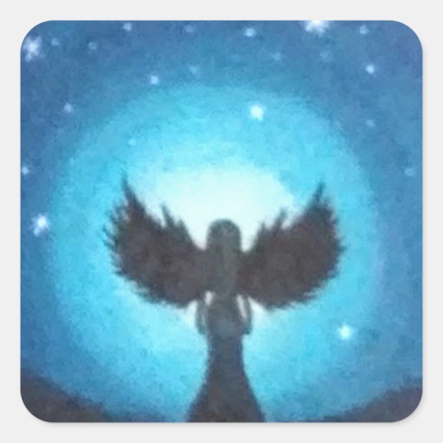 Guardian Angel Quadratischer Aufkleber (Vorderseite)