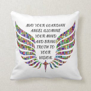 Guardian Angel Quote/Engel Wings Kissen