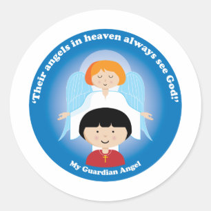 Guardian Angel Runder Aufkleber