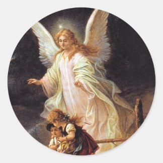 Guardian Angel Runder Aufkleber