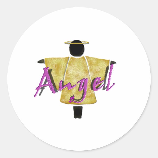 Guardian Angel Runder Aufkleber (Vorderseite)
