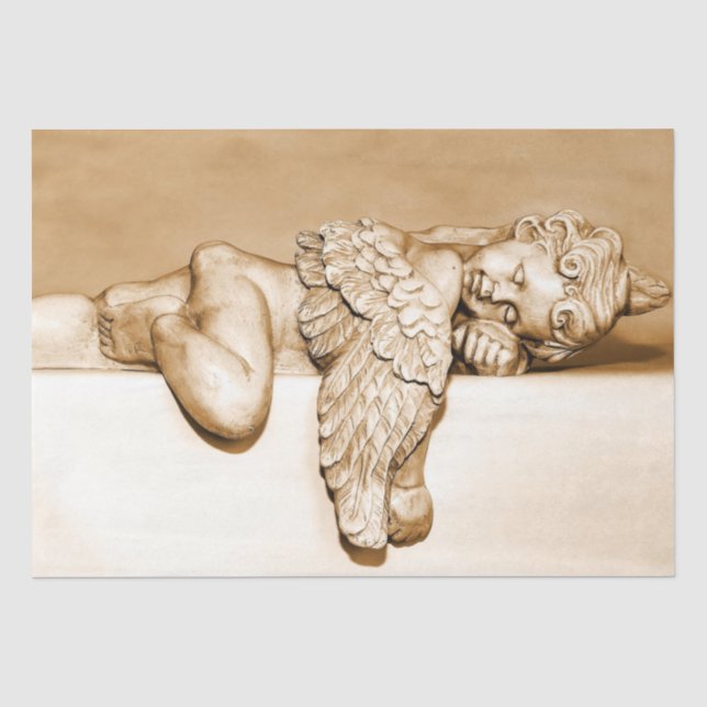 Guardian Angel Sleeping Decoupage 15x20 Seidenpapier (Vorderseite)