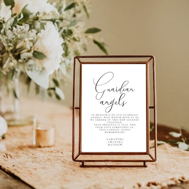 Guardian Angels Love Memory Wedding Sign Poster (Von Creator hochgeladen)