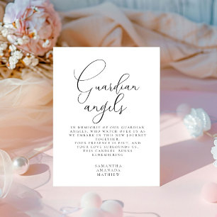 Guardian Angels Love Memory Wedding Sign Sockelschild