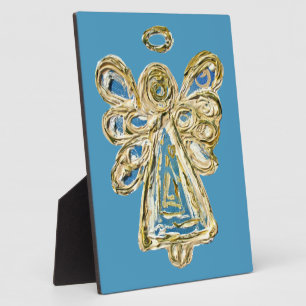 Guardian Blue Angel Malerei Kunstgift Plaque Fotoplatte