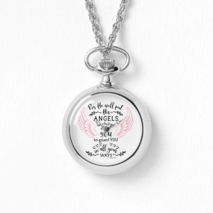 Guardian Engel Bible Verse Religiöse Armbanduhr