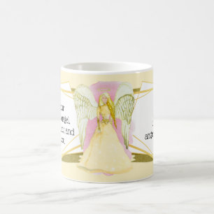 Guardian Engel Gold Kleid Gold Haare Mädchen Gebu Kaffeetasse
