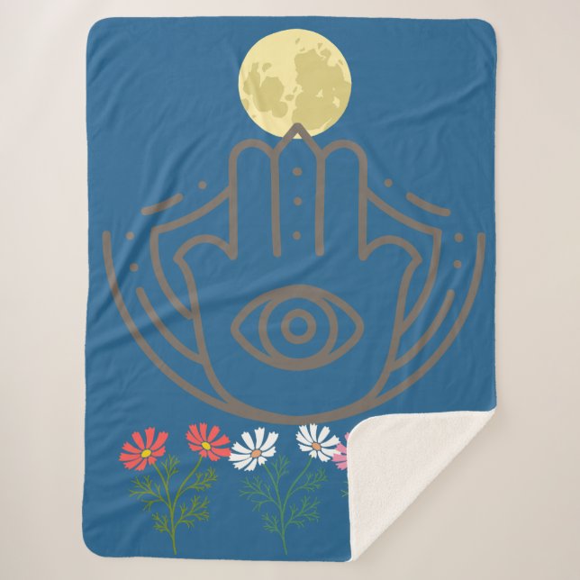 "Guardian Moon: Customizable Protection Blanket" Sherpadecke (Vorderseite)