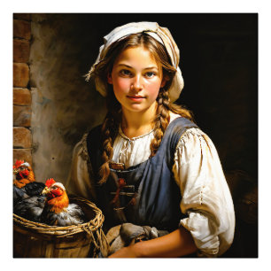 "Guardian of the Flock" "Sara" Dutch Girl Portrait Fotodruck