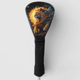 Guardian of the Solar Threshold – Lion of Balance Golf Headcover
