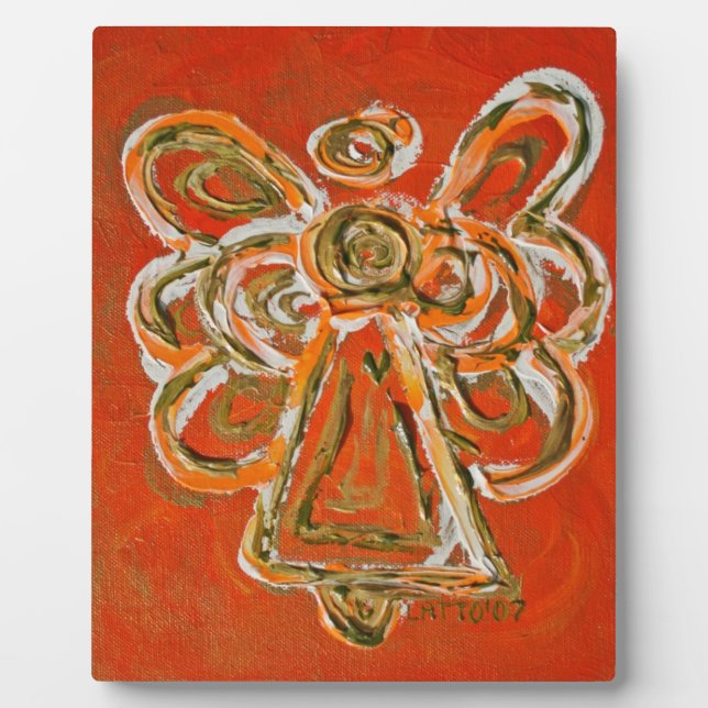 Guardian Orange Angel Malerei Kunstgift Plaque Fotoplatte (Vorderseite)