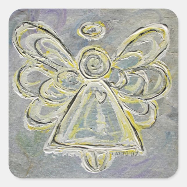 Guardian Silver White Angel Custom Decal Stickers (Vorderseite)