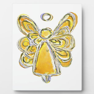 Guardian Yellow Angel Painting Art Gift Plaque Fotoplatte