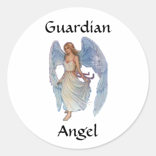 GuardianAngel Runder Aufkleber (Vorderseite)