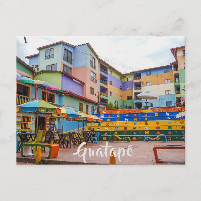 Guatapé, Kolumbien, Plazoleta de Los Zócalos Postkarte (Vorderseite)