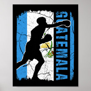 Guatemala Boxing Team Guatemala Flaggen Boxhandsch Poster