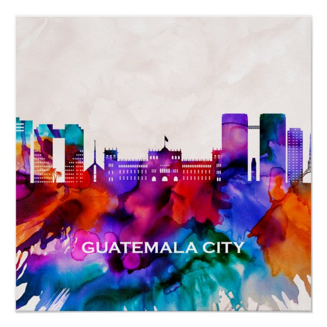 Guatemala City Skyline Poster (Vorderseite)