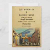 Guatemala Faire-part de mariage Vintage au milieu