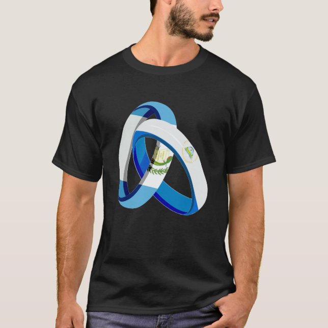 Guatemala Flag Nicaragua Grown Ring Marriage Weddi T-Shirt (Vorderseite)