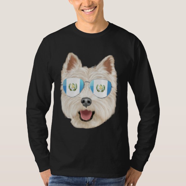 Guatemala Flag West Highland White Terrier Guatema T-Shirt (Vorderseite)