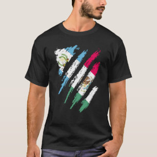 Guatemala Flagge Mexiko Anbau Patriot Land Streife T-Shirt