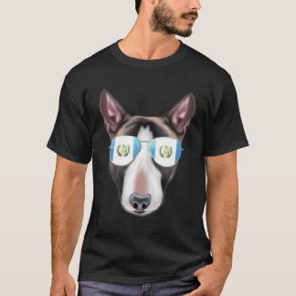 Guatemala Flagge Miniatur Bull Terrier Dog Guatema T-Shirt