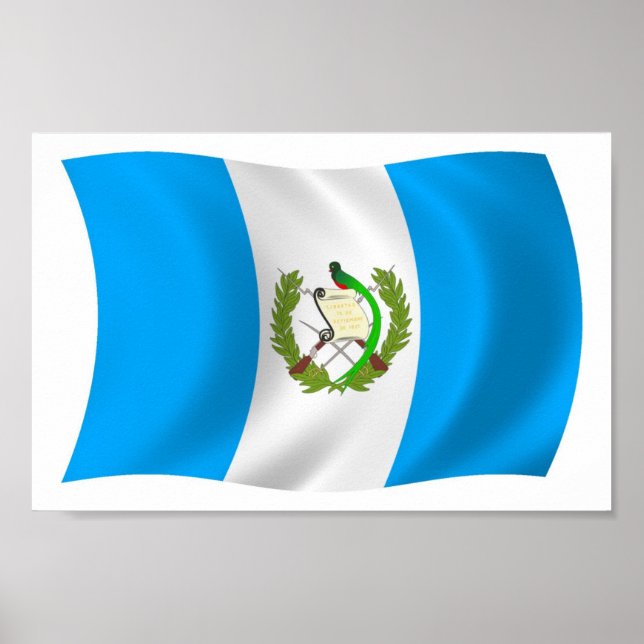 Guatemala-Flaggen-Plakatwerbung Poster (Vorne)