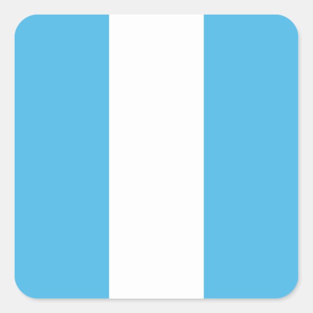 Guatemala-Flaggenaufkleber Quadratischer Aufkleber (Vorderseite)