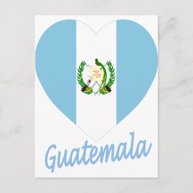 Guatemala-Flaggenherz Postkarte (Vorderseite)