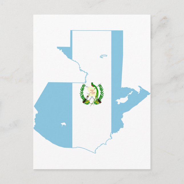 Guatemala Flaggenkarte GT Postkarte (Vorderseite)