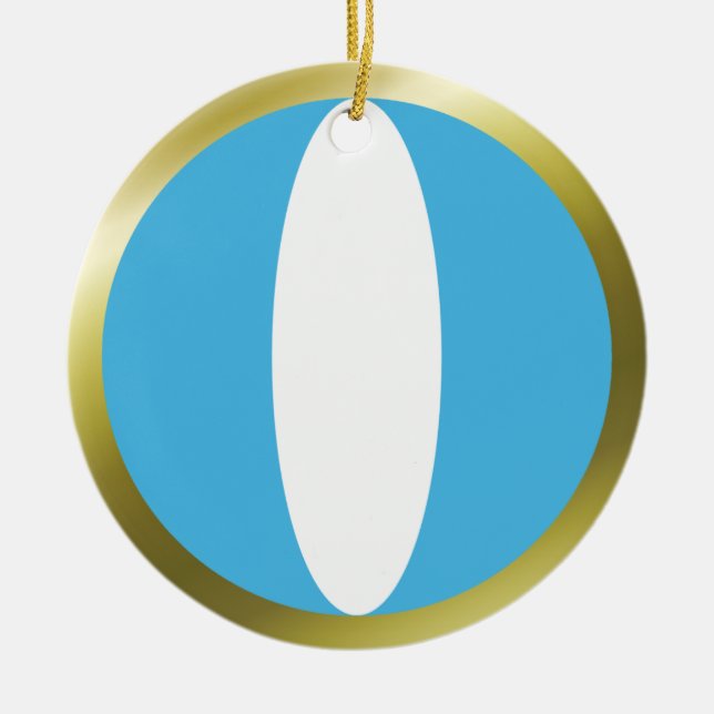 Guatemala-Flaggenverzierung Keramikornament (Vorne)