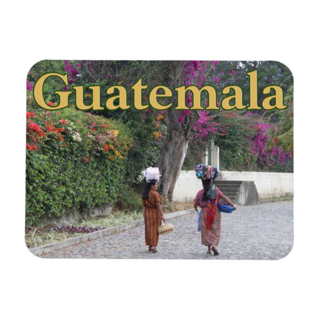 Guatemala Frauen, Frauen, Blume, Traditionskleid Magnet (Horizontal)