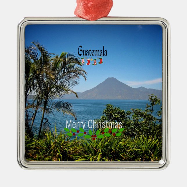 Guatemala, frohe Weihnachten, Ornament Aus Metall (Vorne)