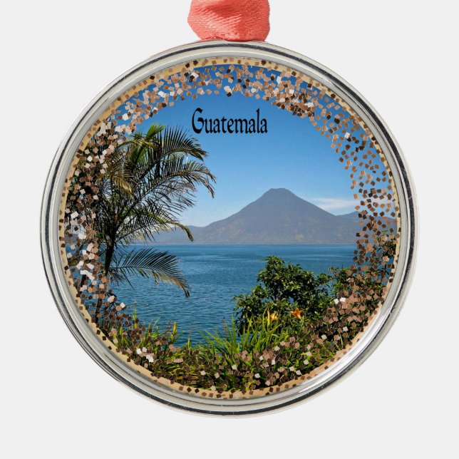 Guatemala, Funkeln und Glitzer Ornament Aus Metall (Vorne)