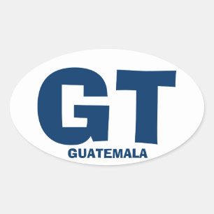 Guatemala GT Oval Sticker