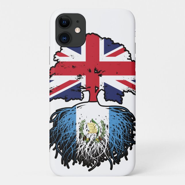 Guatemala Guatemala Britische Tree Roots Flag Case-Mate iPhone Hülle (Rückseite)