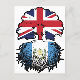 Guatemala Guatemala Britische Tree Roots Flag Postkarte