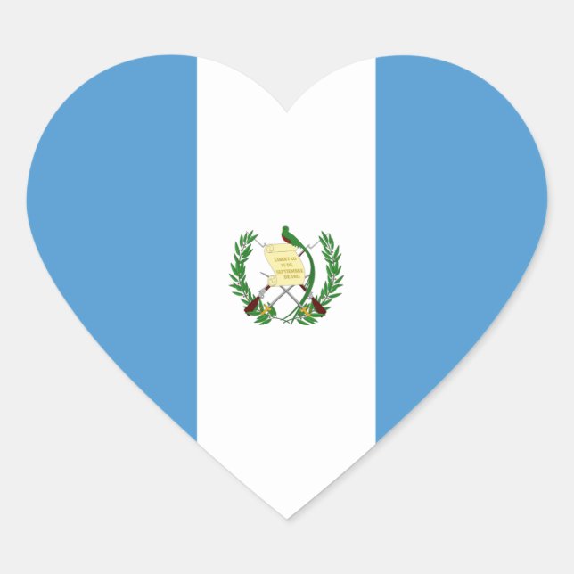 Guatemala/Guatemala Herz-Aufkleber (Vorderseite)