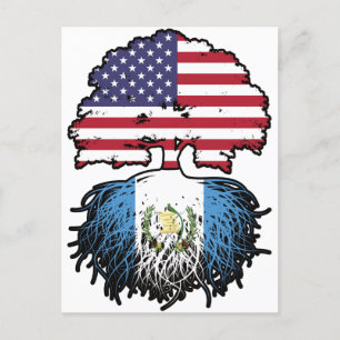 Guatemala Guatemala USA Tree Roots Flag Postkarte